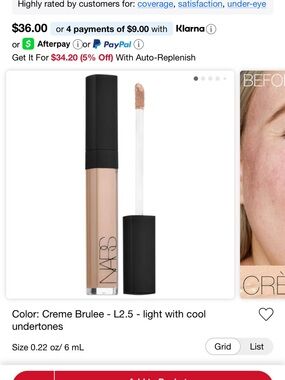 NARS Radiant Creamy Concealer - Creme Brulee (Light Beige)